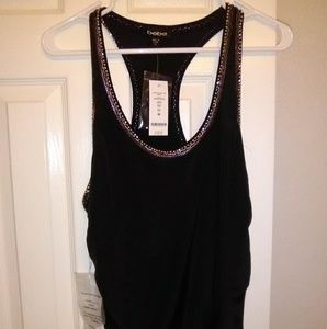 Bebe black sleeveless tank blouse.